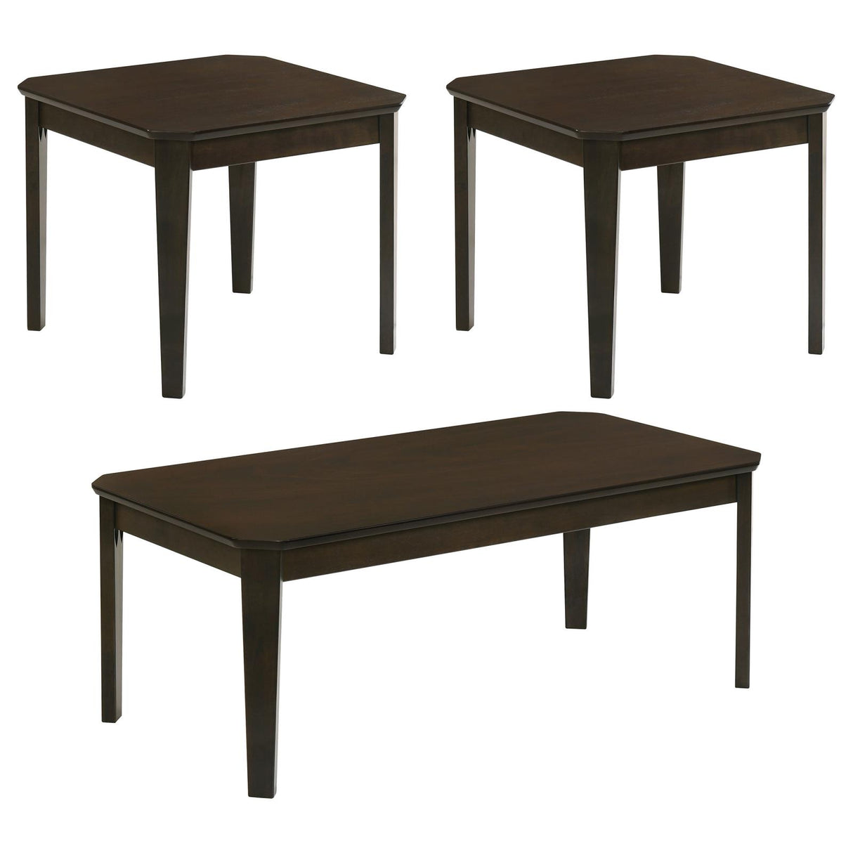 Amaro Dark Brown 3-Piece Occasional Set from Coaster - Luna Furniture