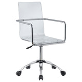 Amaturo Clear and Chrome Office Chair with Casters from Coaster - Luna Furniture