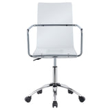 Amaturo Clear and Chrome Office Chair with Casters from Coaster - Luna Furniture
