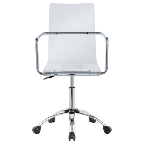 Amaturo Clear and Chrome Office Chair with Casters from Coaster - Luna Furniture