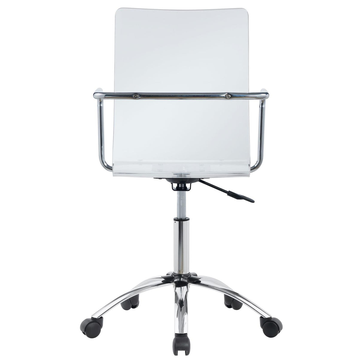 Amaturo Clear and Chrome Office Chair with Casters from Coaster - Luna Furniture