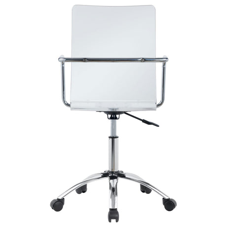 Amaturo Clear and Chrome Office Chair with Casters from Coaster - Luna Furniture