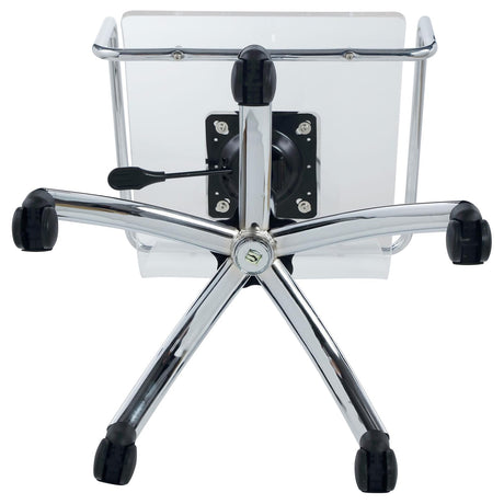 Amaturo Clear and Chrome Office Chair with Casters from Coaster - Luna Furniture