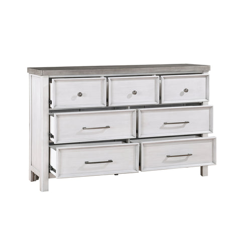Ambrose Antique White/Gray Dresser from Homelegance - Luna Furniture