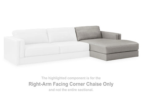Amiata Glacier Right-Arm Facing Corner Chaise from Ashley - Luna Furniture