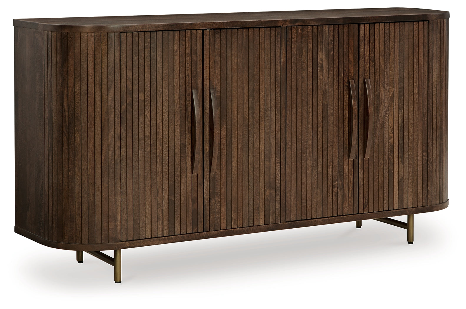 Ashley Amickly Dark Brown Accent Cabinet - Luna Furniture