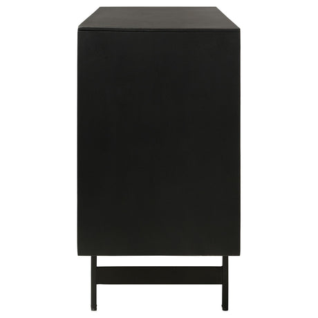 Aminah Natural and Black 3-Door Wooden Accent Cabinet from Coaster - Luna Furniture