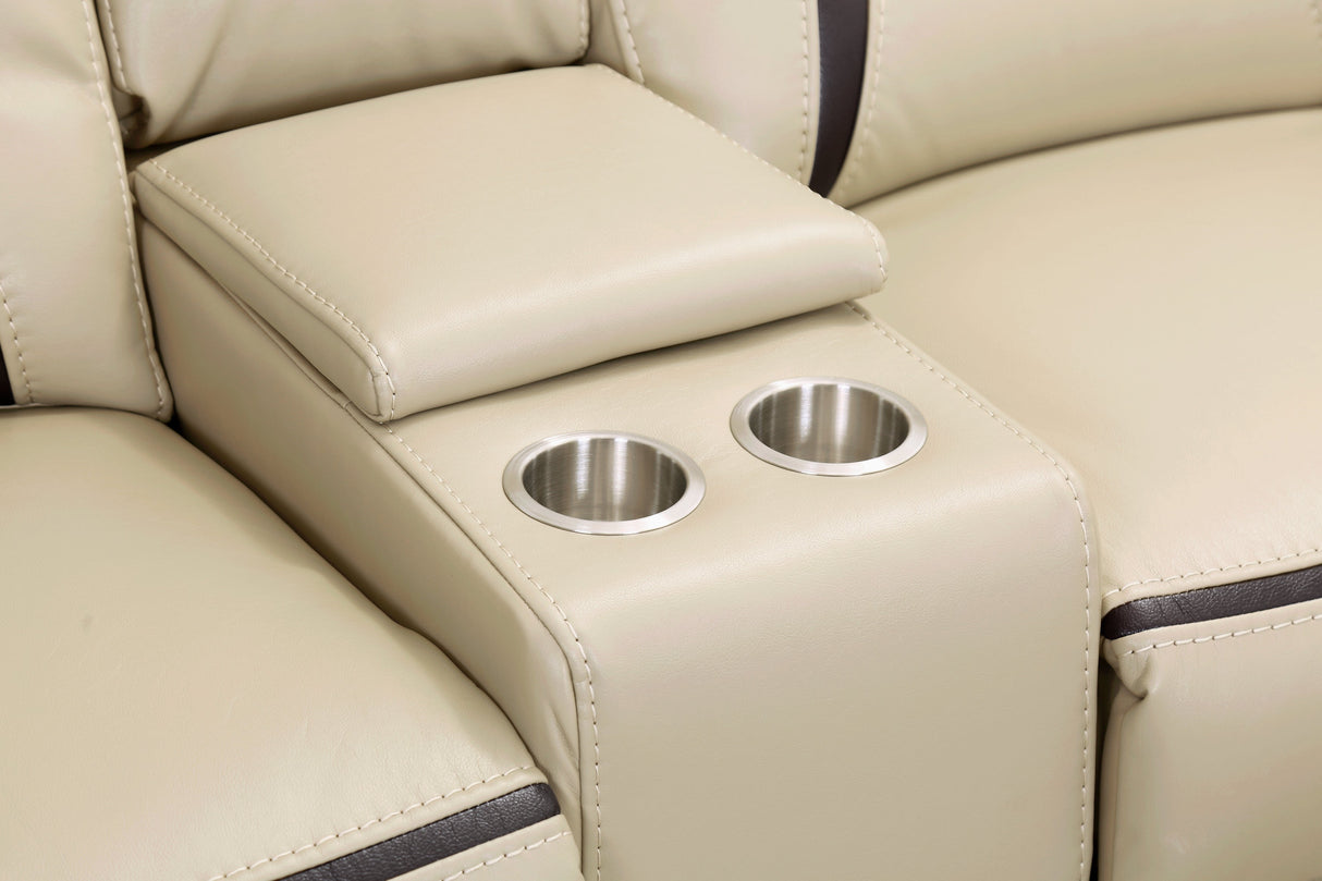 Amite Beige 6-Piece Power Reclining Sectional from Homelegance - Luna Furniture