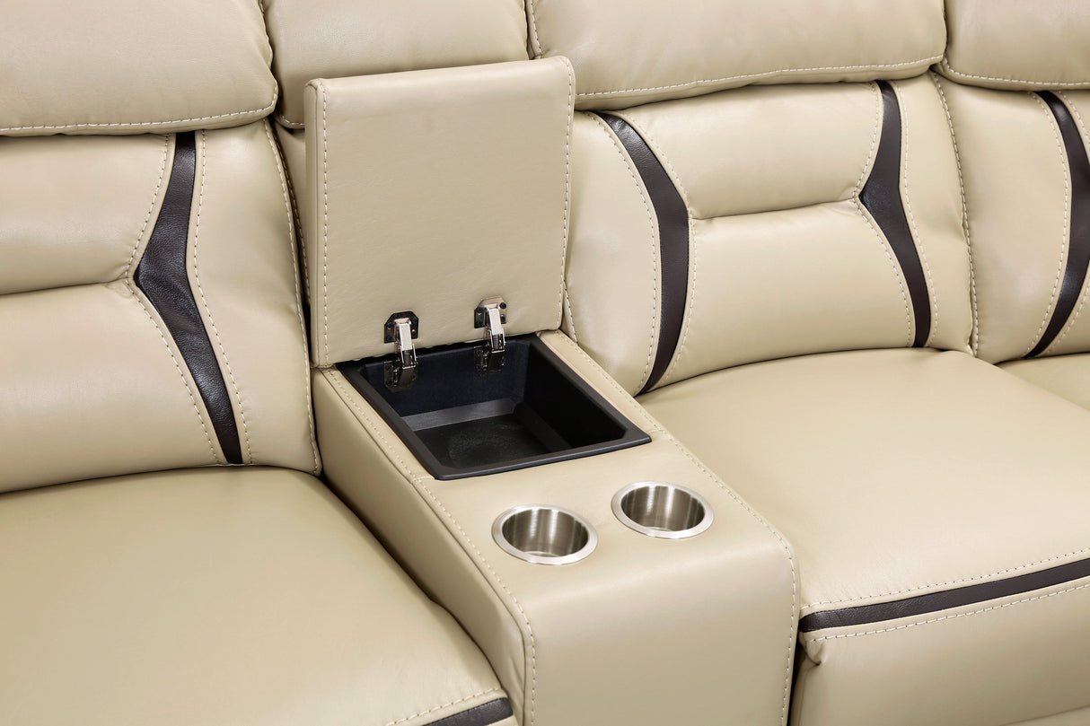 Amite Beige 6-Piece Power Reclining Sectional from Homelegance - Luna Furniture