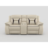 Amite Dark Gray Double Reclining Loveseat with Center Console from Homelegance - Luna Furniture