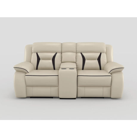 Amite Dark Gray Double Reclining Loveseat with Center Console from Homelegance - Luna Furniture