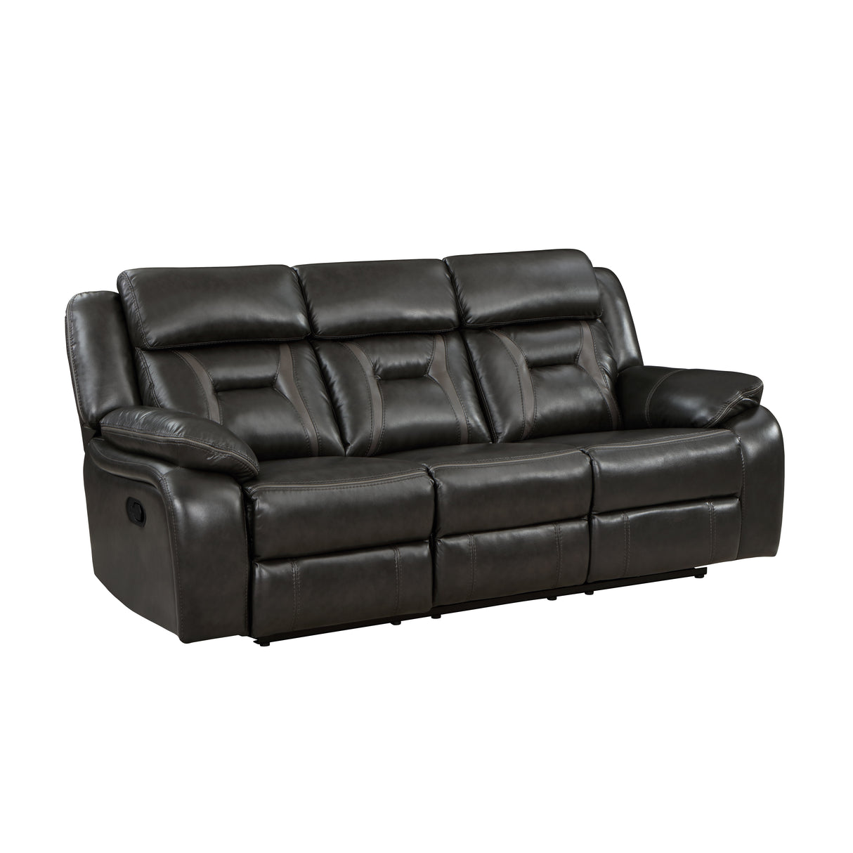 Amite Dark Gray Double Reclining Sofa from Homelegance - Luna Furniture