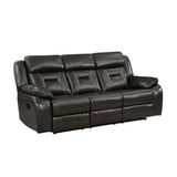 Amite Dark Gray Double Reclining Sofa from Homelegance - Luna Furniture