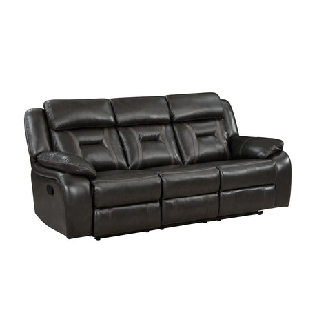 Amite Dark Gray Double Reclining Sofa from Homelegance - Luna Furniture