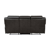 Amite Dark Gray Double Reclining Sofa from Homelegance - Luna Furniture