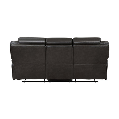 Amite Dark Gray Double Reclining Sofa from Homelegance - Luna Furniture