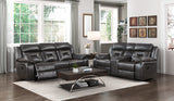 Amite Dark Gray Double Reclining Sofa from Homelegance - Luna Furniture
