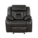 Amite Dark Gray Glider Reclining Chair from Homelegance - Luna Furniture