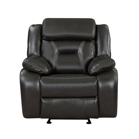 Amite Dark Gray Glider Reclining Chair from Homelegance - Luna Furniture