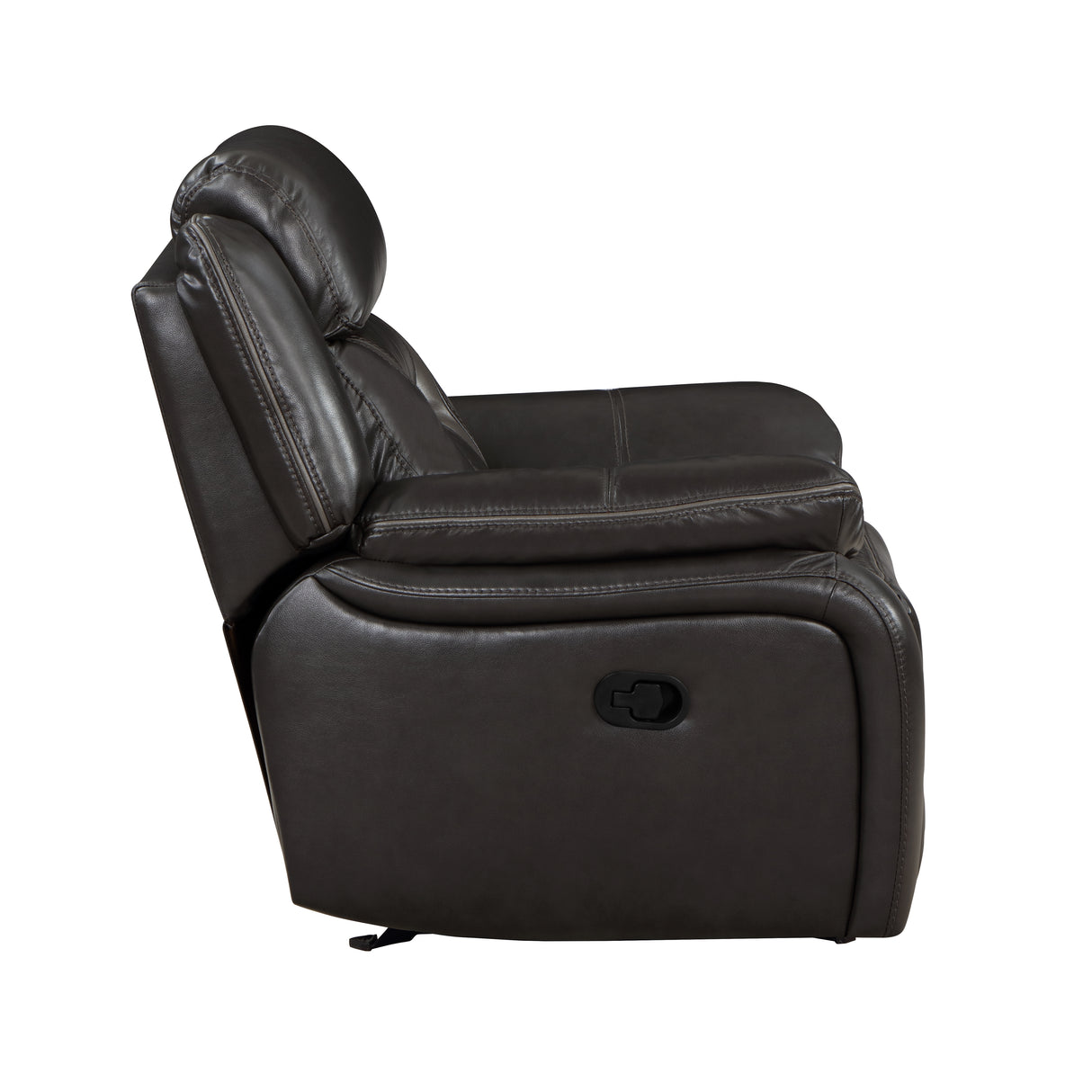 Amite Dark Gray Glider Reclining Chair from Homelegance - Luna Furniture