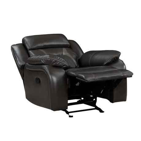Amite Dark Gray Glider Reclining Chair from Homelegance - Luna Furniture
