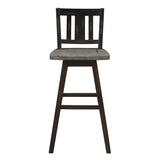 Amsonia Gray/Black Slat Back Swivel Pub Height Chairs, Set of 2 from Homelegance - Luna Furniture