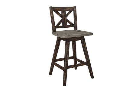 Amsonia Gray/Black Counter Height Set from Homelegance - Luna Furniture