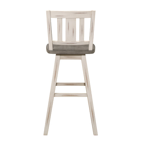 Amsonia Gray/White Slat Back Swivel Pub Height Chairs, Set of 2 from Homelegance - Luna Furniture