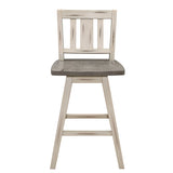 Amsonia Gray/White Slat Back Swivel Counter Height Chairs, Set of 2 from Homelegance - Luna Furniture