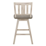 Amsonia Gray/White Slat Back Swivel Counter Height Chairs, Set of 2 from Homelegance - Luna Furniture