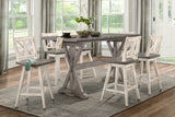Amsonia Gray/White X-Back Counter Height Set from Homelegance - Luna Furniture