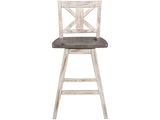 Amsonia Gray/White X-Back Swivel Counter Height Chair, Set of 2 from Homelegance - Luna Furniture