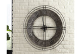 Ana Sofia Antique Gray Wall Clock from Ashley - Luna Furniture