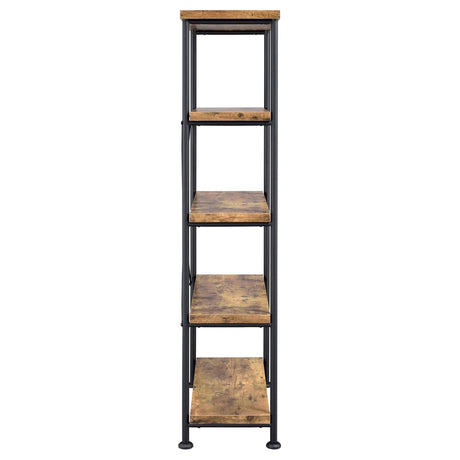Analiese Antique Nutmeg 4-Shelf Bookcase from Coaster - Luna Furniture