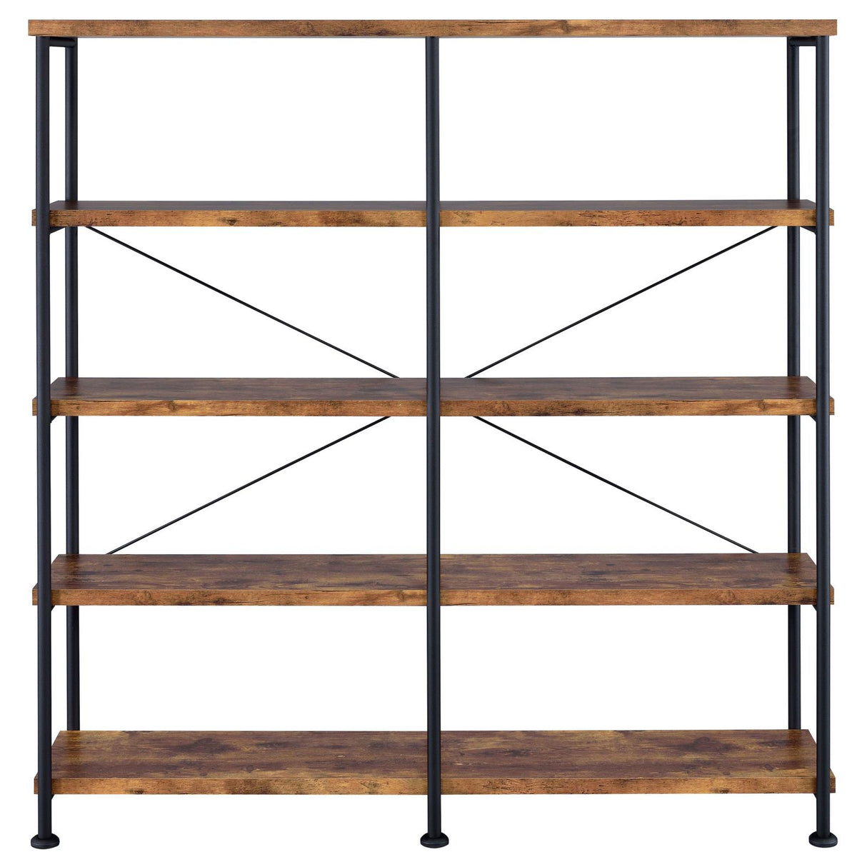 Analiese Antique Nutmeg 4-Shelf Open Bookcase from Coaster - Luna Furniture