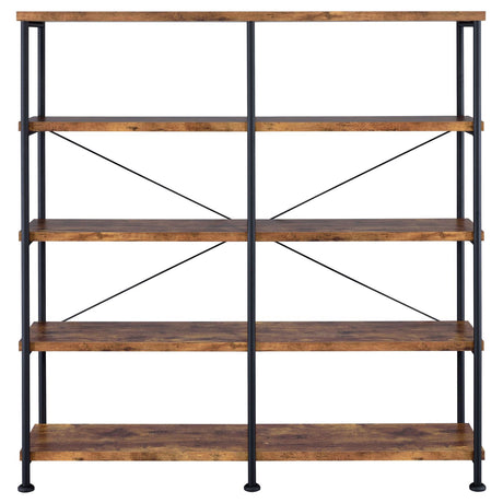 Analiese Antique Nutmeg 4-Shelf Open Bookcase from Coaster - Luna Furniture