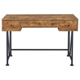 Analiese Antique Nutmeg and Black 3-Drawer Writing Desk from Coaster - Luna Furniture