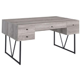 Analiese Gray Driftwood 4-Drawer Writing Desk from Coaster - Luna Furniture