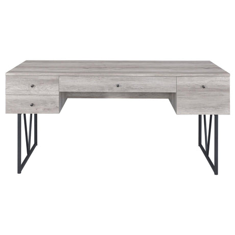 Analiese Gray Driftwood 4-Drawer Writing Desk from Coaster - Luna Furniture