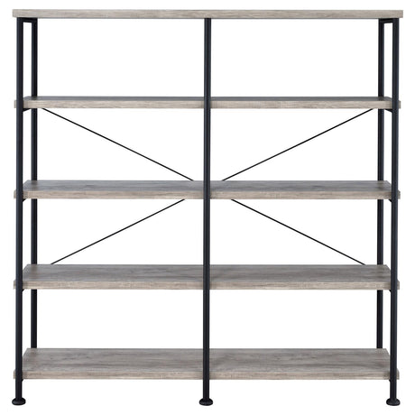 Analiese Gray Driftwood 4-Shelf Open Bookcase from Coaster - Luna Furniture
