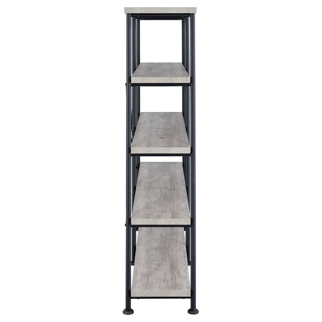 Analiese Gray Driftwood 4-Shelf Open Bookcase from Coaster - Luna Furniture