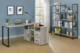 Analiese Gray Driftwood 4-Shelf Open Bookcase from Coaster - Luna Furniture