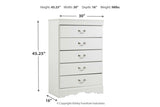Anarasia White Chest of Drawers from Ashley Furniture - Luna Furniture