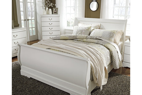 Anarasia White Queen Sleigh Bed from Ashley - Luna Furniture