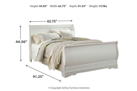 Anarasia White Queen Sleigh Bed from Ashley - Luna Furniture