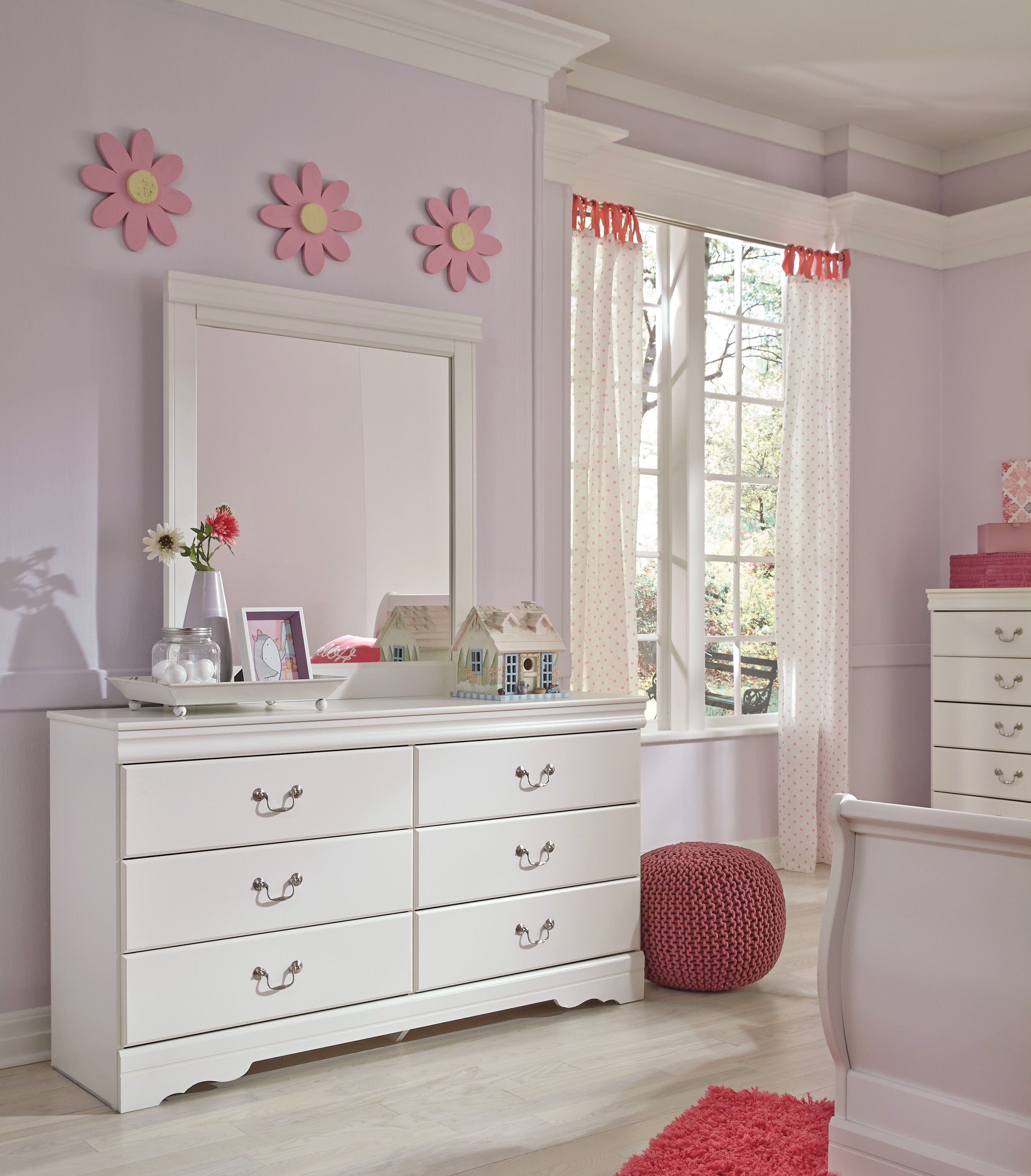 Ashley Anarasia White Sleigh Youth Bedroom Set - Luna Furniture