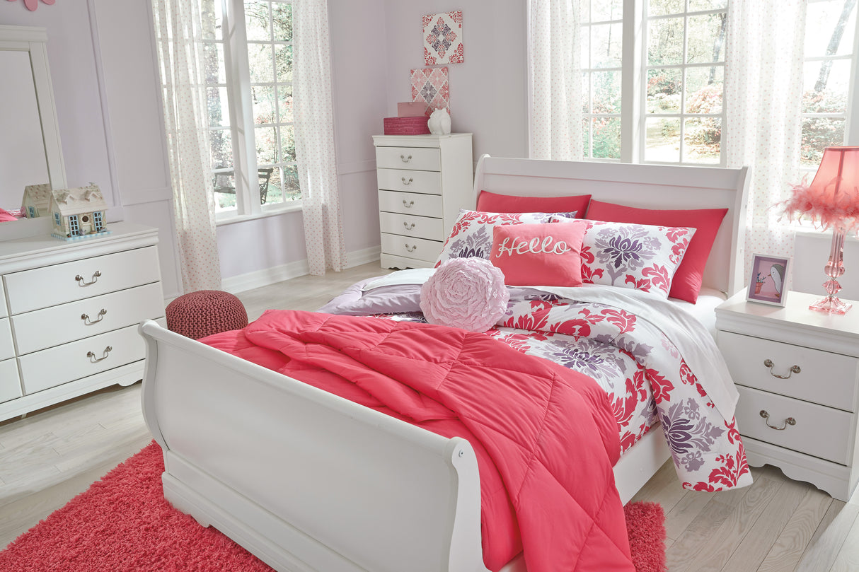 Anarasia White Youth Sleigh Bedroom Set from Ashley - Luna Furniture