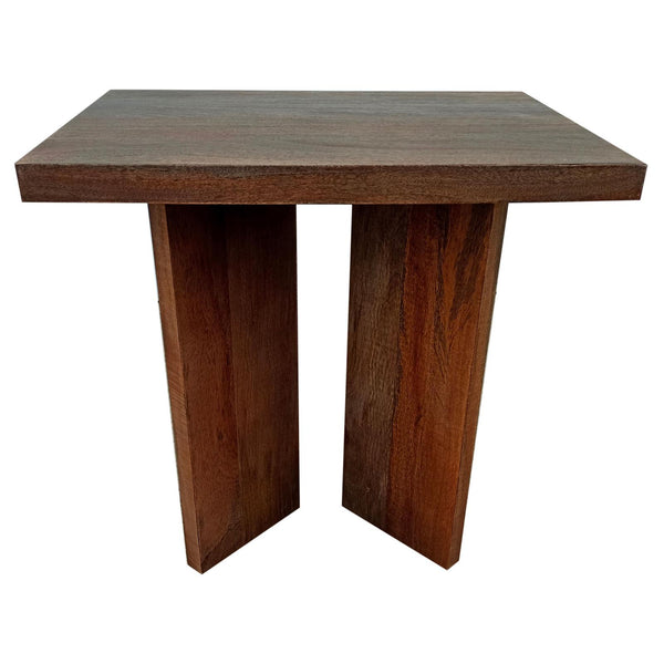 Andando Mango Brown Rectangular Solid Wood End Table
