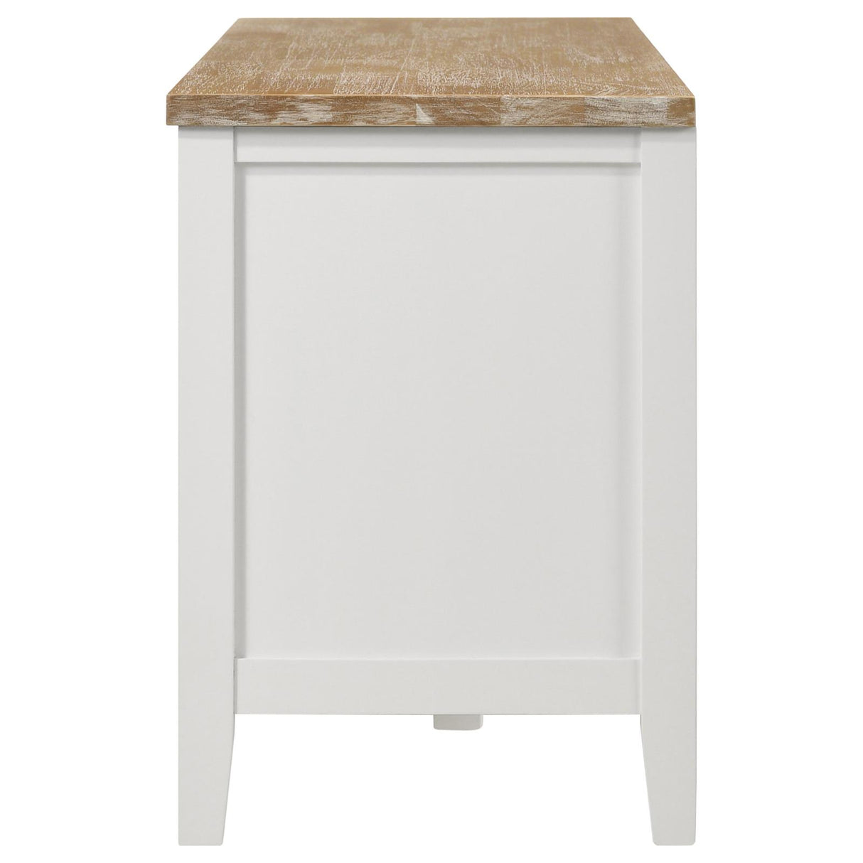 Angela Brown and White 2-Door Wooden 67" TV Stand from Coaster - Luna Furniture