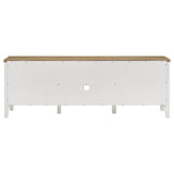 Angela Brown and White 2-Door Wooden 67" TV Stand from Coaster - Luna Furniture